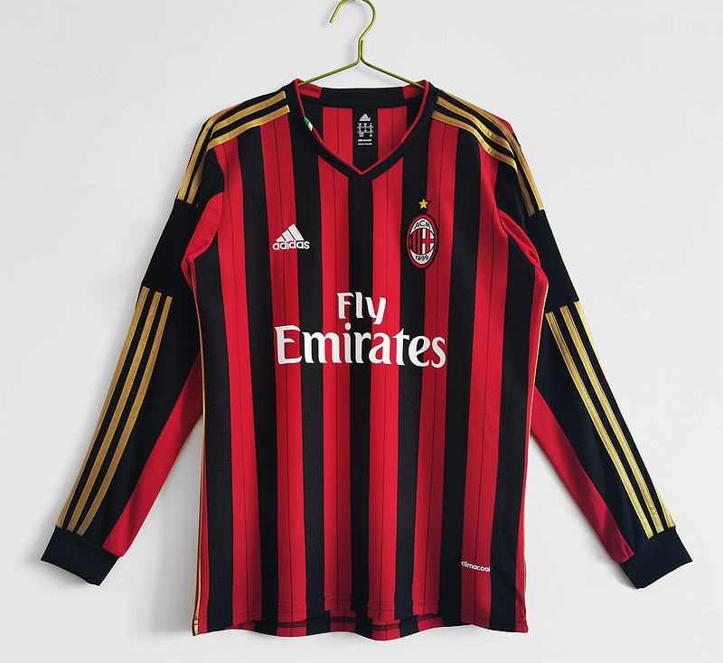 AAA Quality AC Milan 13/14 Home Long Soccer Jersey